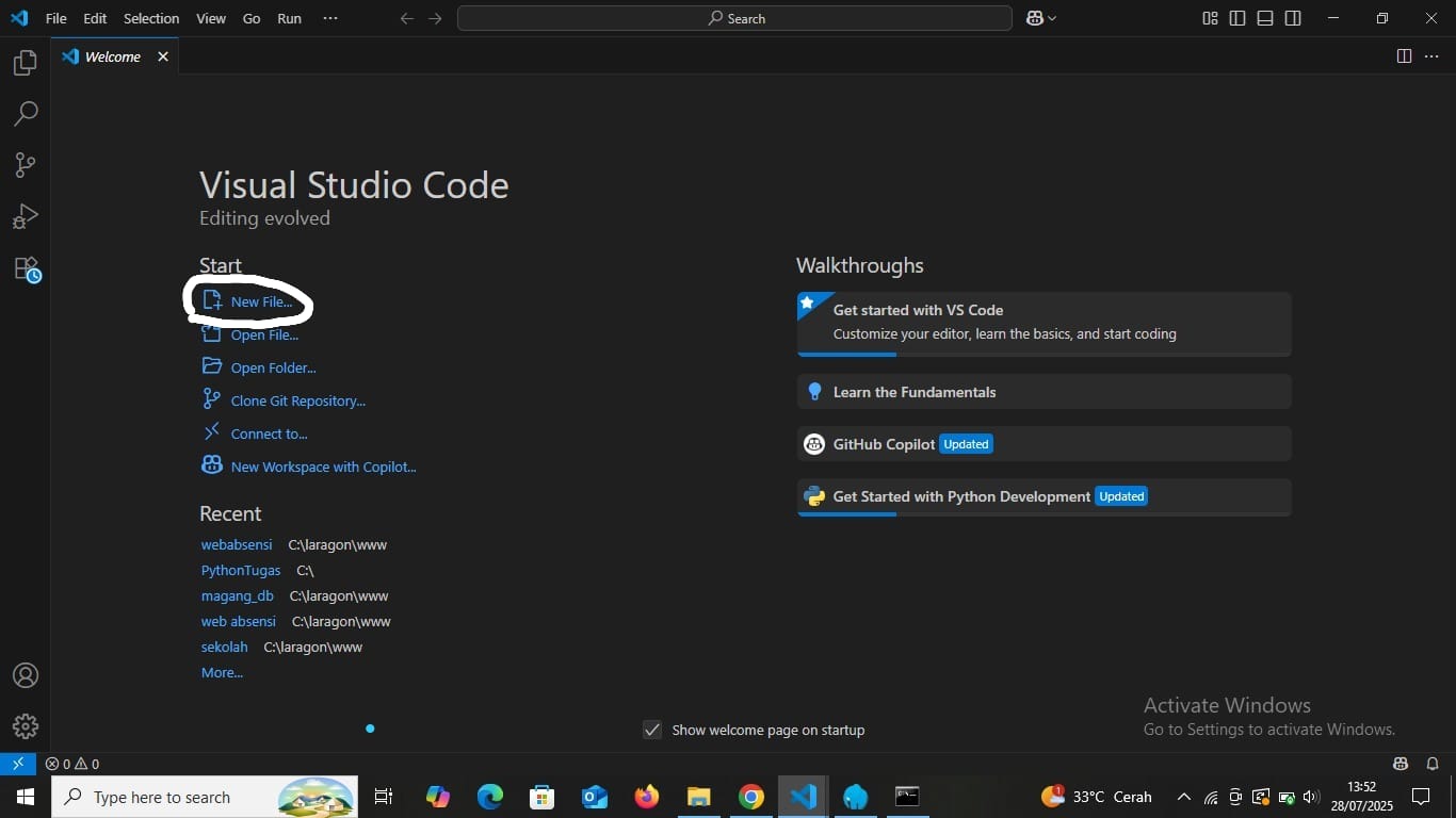 Panduan Lengkap Menambahkan Folder Baru dan Membuka Visual Studio Code