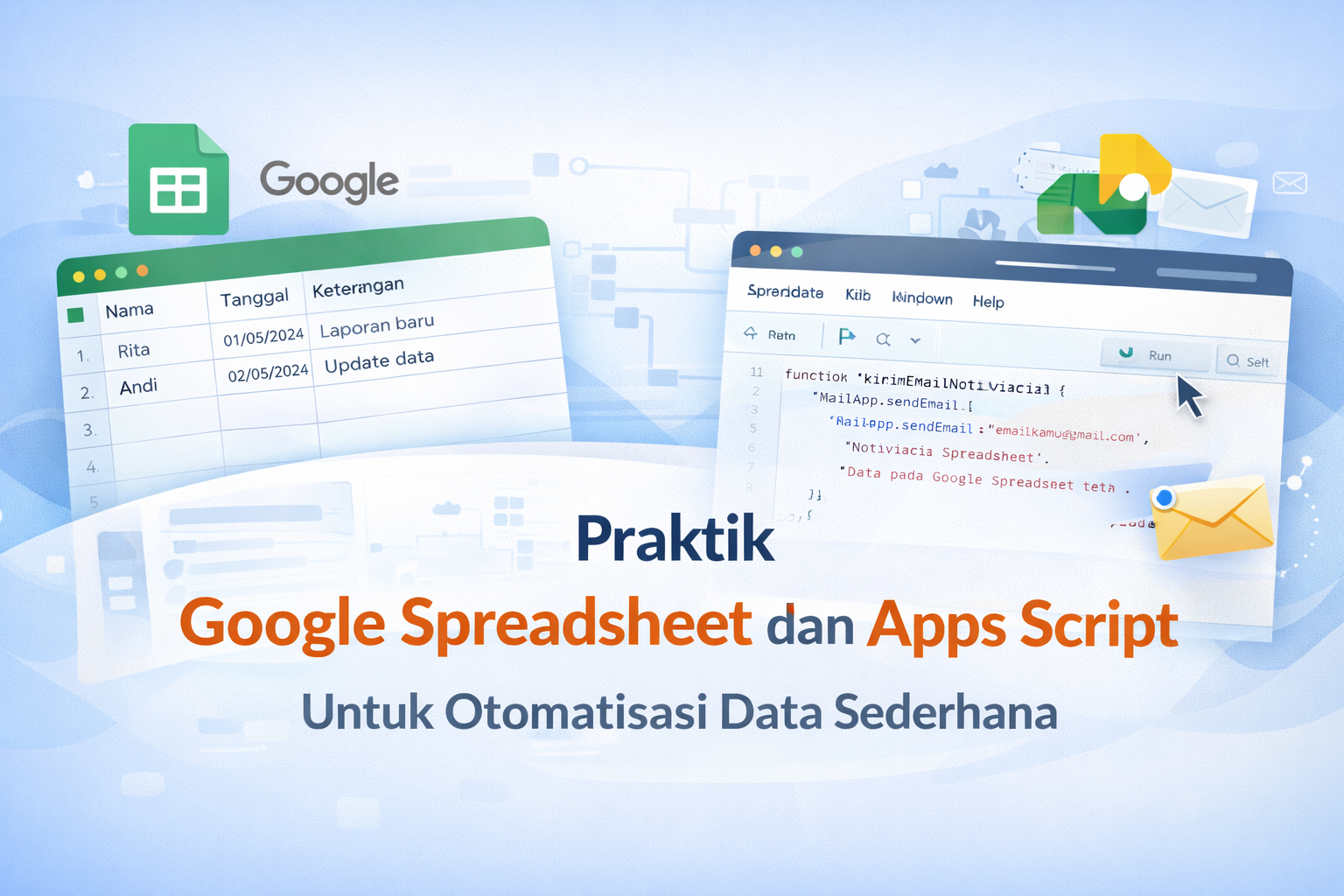 Praktik Pemanfaatan Google Spreadsheet dan Google Apps Script untuk Otomatisasi Data Sederhana