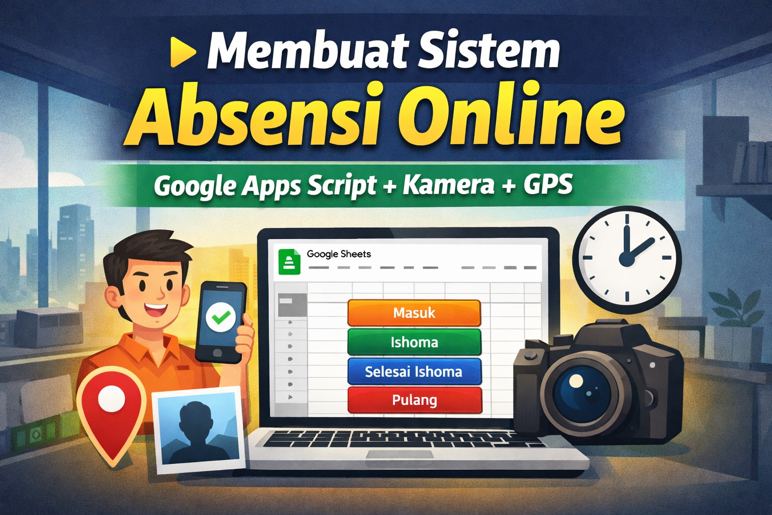 Membangun Sistem Absensi Online Berbasis Google Apps Script dengan Fitur Kamera dan GPS